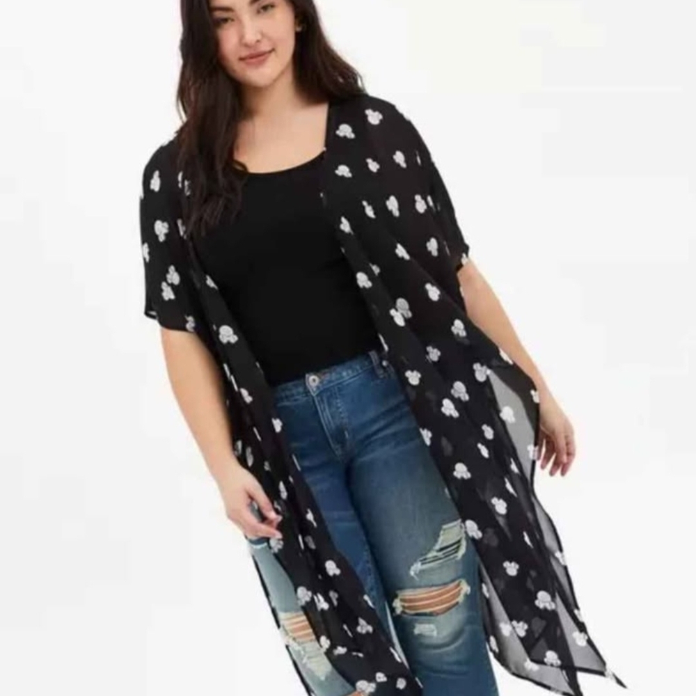 TORRID DISNEY MINNIE MOUSE DUSTER KIMONO SIZE 5/6X